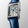 Montre Longines Dolcevita Cadran Argenté "flinqué" Bracelet Alligator