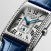 Montre Longines Dolcevita Cadran Argenté "flinqué" Bracelet Alligator