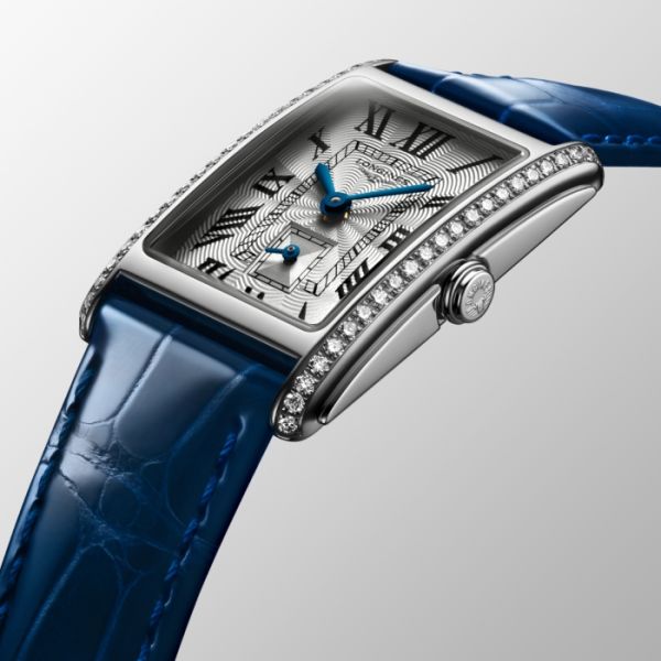 Montre Longines Dolcevita Cadran Argenté "flinqué" Bracelet Alligator