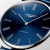 Montre La Grande Classique De Longines Cadran Bleu soleillé Bracelet Alligator