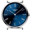 Montre La Grande Classique De Longines Cadran Bleu soleillé Bracelet Alligator