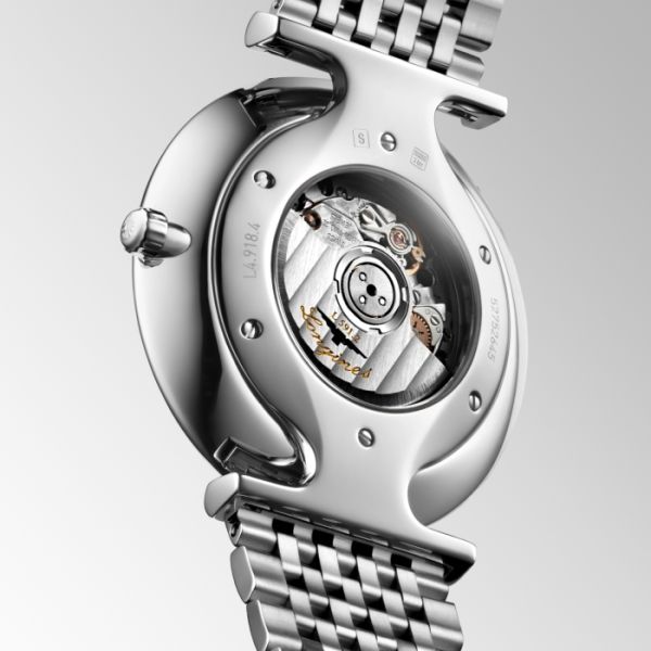 Montre La Grande Classique De Longines Cadran Argenté "flinqué" Bracelet Acier