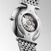Montre La Grande Classique De Longines Cadran Argenté "flinqué" Bracelet Acier