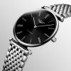 Montre La Grande Classique De Longines Cadran Noir soleillé Bracelet Acier