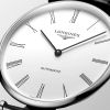 Montre La Grande Classique De Longines Cadran Blanc Bracelet Alligator
