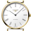 Montre La Grande Classique De Longines Cadran Blanc Bracelet Acier et PVD jaune