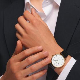 Montre La Grande Classique De Longines Cadran Blanc Bracelet Alligator