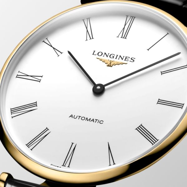 Montre La Grande Classique De Longines Cadran Blanc Bracelet Alligator