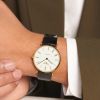 Montre La Grande Classique De Longines Cadran Blanc Bracelet Alligator