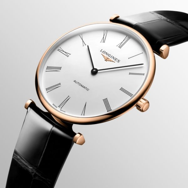 Montre La Grande Classique De Longines Cadran Blanc Bracelet Alligator