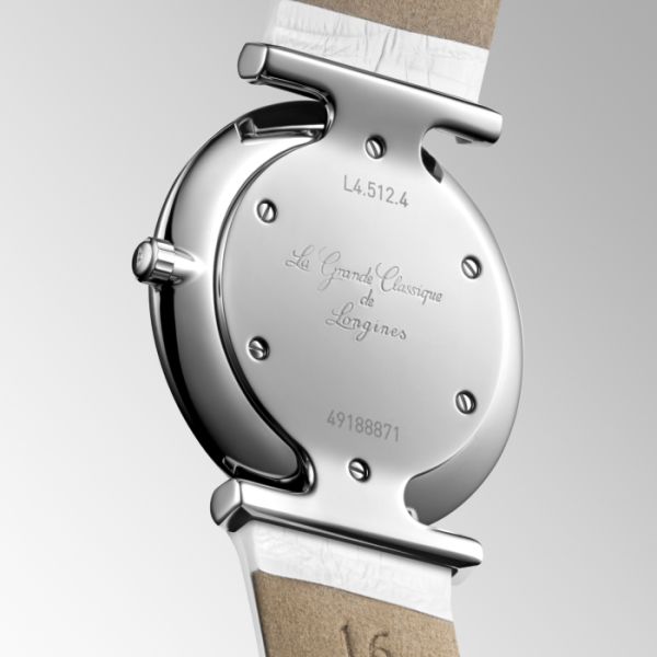 Montre La Grande Classique De Longines Cadran Nacre blanche Bracelet Alligator
