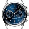 Montre Longines Master Collection Chronograph Cadran Bleu soleillé Bracelet Alligator