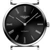 Montre La Grande Classique De Longines Cadran Noir soleillé Bracelet Acier