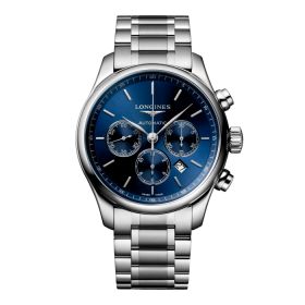 Montre Longines Master Collection Chronograph Cadran Bleu soleillé Bracelet Acier