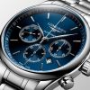 Montre Longines Master Collection Chronograph Cadran Bleu soleillé Bracelet Acier