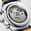 Montre Longines Master Collection Chronograph Cadran Bleu soleillé Bracelet Alligator