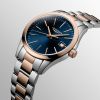 Montre Conquest Classic Cadran Bleu Bracelet Acier PVD rouge
