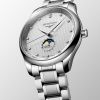 Montre Longines Master Collection Moonphase Cadran Argenté "grain d'orge" Bracelet Acier