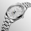 Montre Longines Master Collection Moonphase Cadran Argenté "grain d'orge" Bracelet Acier
