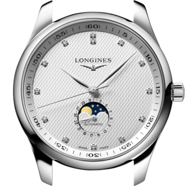 Montre Longines Master Collection Moonphase Cadran Argenté "grain d'orge" Bracelet Acier