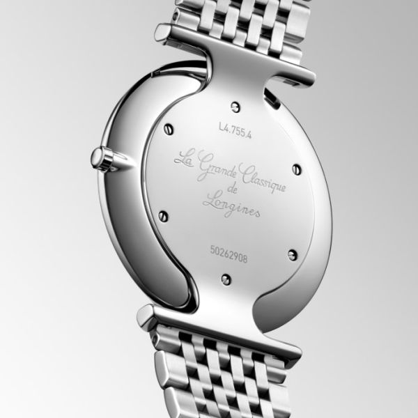 Montre La Grande Classique De Longines Cadran Noir soleillé Bracelet Acier
