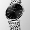 Montre La Grande Classique De Longines Cadran Noir soleillé Bracelet Acier