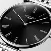 Montre La Grande Classique De Longines Cadran Noir soleillé Bracelet Acier