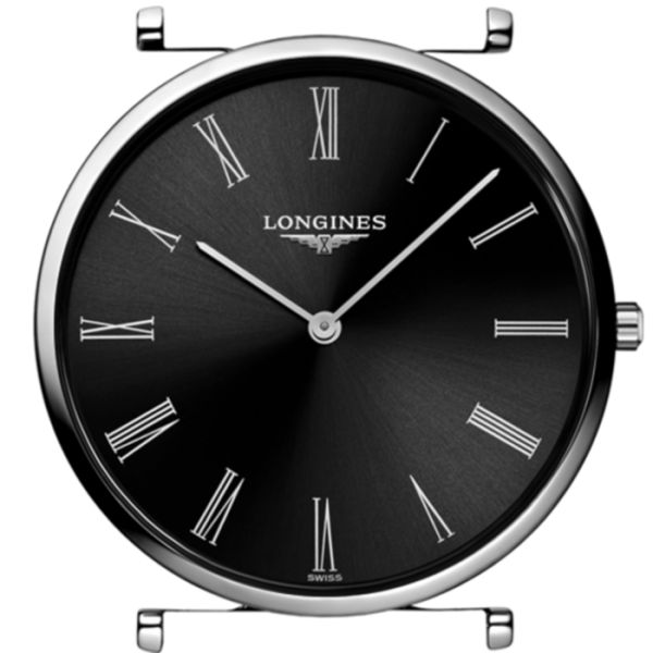 Montre La Grande Classique De Longines Cadran Noir soleillé Bracelet Acier