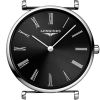 Montre La Grande Classique De Longines Cadran Noir soleillé Bracelet Acier
