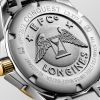 Montre Conquest Cadran Nacre blanche Bracelet Acier et PVD jaune