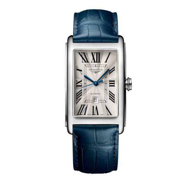 Montre Longines Dolcevita Cadran Argenté "flinqué" Bracelet Alligator