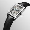 Montre Longines Dolcevita Cadran Argenté "flinqué" Bracelet Alligator
