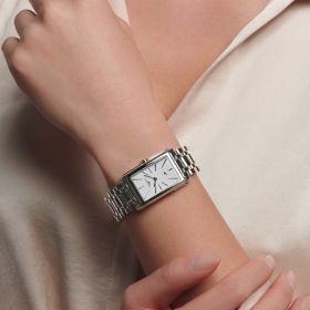 Montre Longines Dolcevita Cadran Blanc mat Bracelet Acier