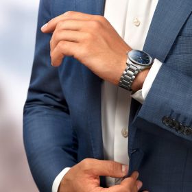 Montre Longines Master Collection Cadran Bleu soleillé Bracelet Acier