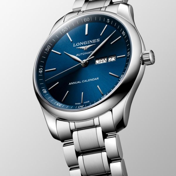 Montre Longines Master Collection Cadran Bleu soleillé Bracelet Acier