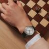 Montre Longines Sector Dial Cadran Argenté Bracelet cuir