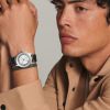 Montre Longines Sector Dial Cadran Argenté Bracelet cuir