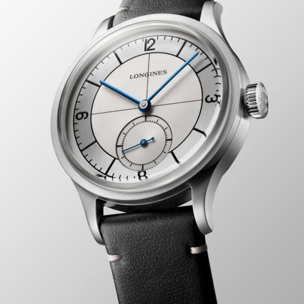 Montre Longines Sector Dial Cadran Argenté Bracelet cuir