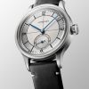 Montre Longines Sector Dial Cadran Argenté Bracelet cuir