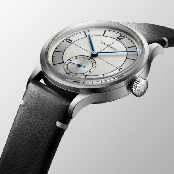 Montre Longines Sector Dial Cadran Argenté Bracelet cuir