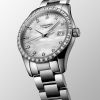 Montre Conquest Classic Cadran Nacre blanche Bracelet Acier