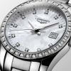 Montre Conquest Classic Cadran Nacre blanche Bracelet Acier