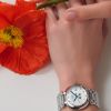 Montre Longines Primaluna Moonphase Cadran Nacre blanche Bracelet Acier