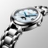 Montre Longines Primaluna Moonphase Cadran Nacre blanche Bracelet Acier