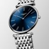 Montre La Grande Classique De Longines Cadran Bleu soleillé Bracelet Acier