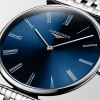 Montre La Grande Classique De Longines Cadran Bleu soleillé Bracelet Acier