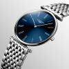 Montre La Grande Classique De Longines Cadran Bleu soleillé Bracelet Acier