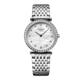 Montre La Grande Classique De Longines Cadran Nacre blanche Bracelet Acier