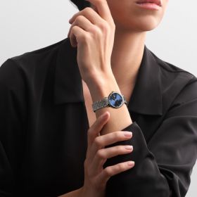 Montre Longines Elegant Collection Cadran Bleu soleillé Bracelet Acier