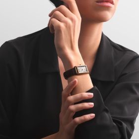 Montre Longines Dolcevita Cadran Argenté "flinqué" Bracelet Alligator